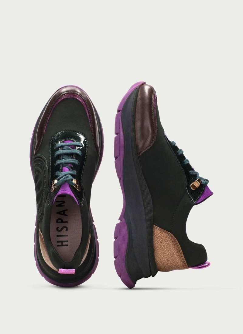 Hispanitas Alaska Sneakers Dame Grøn Brune Lilla | SWQ7619MI