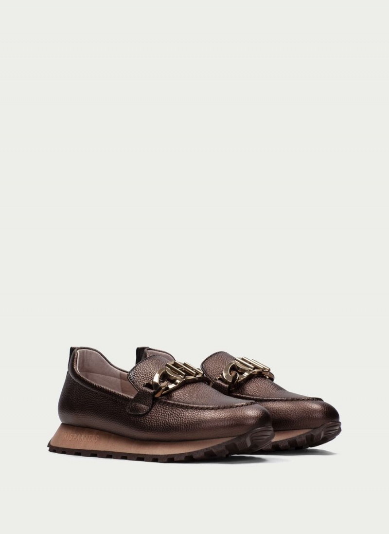 Hispanitas Loira Loafers Dame Brune | UET7793RQ