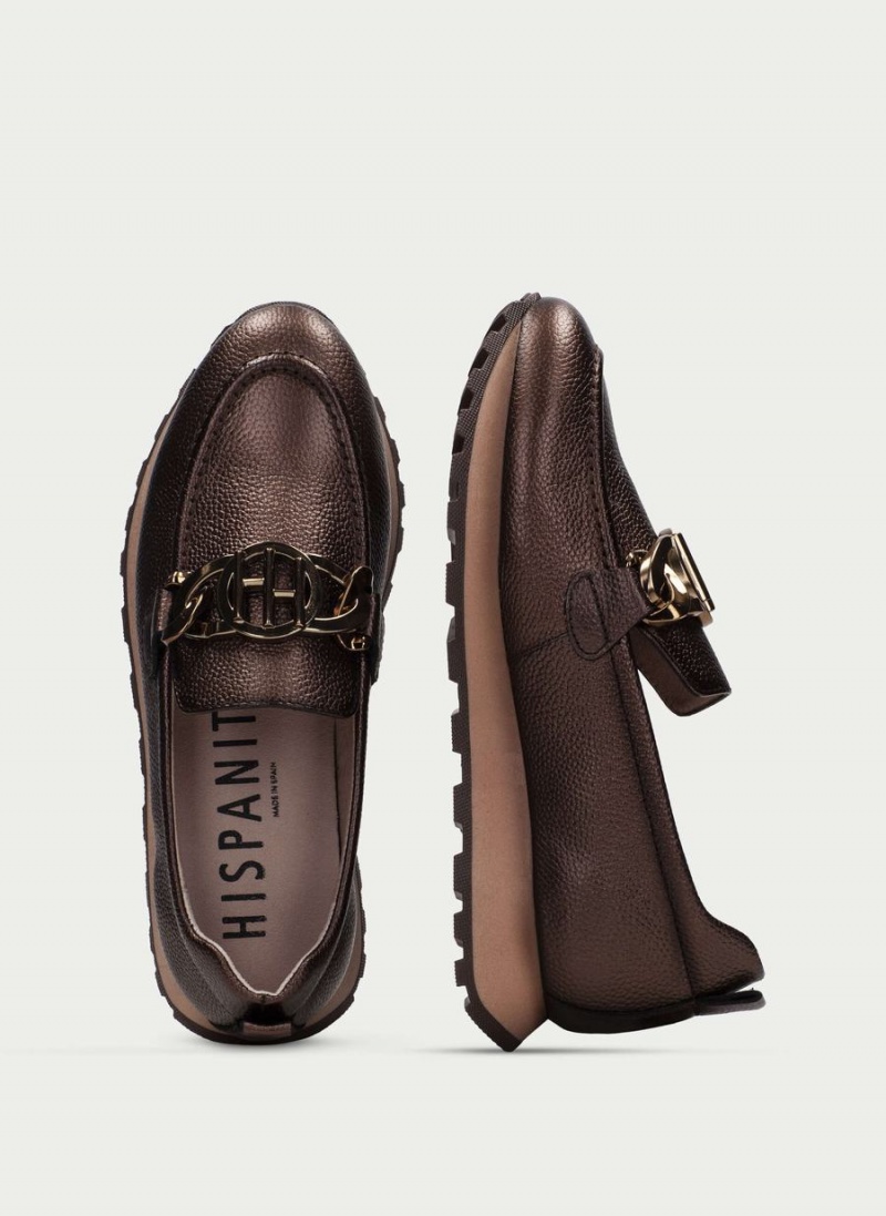 Hispanitas Loira Loafers Dame Brune | UET7793RQ
