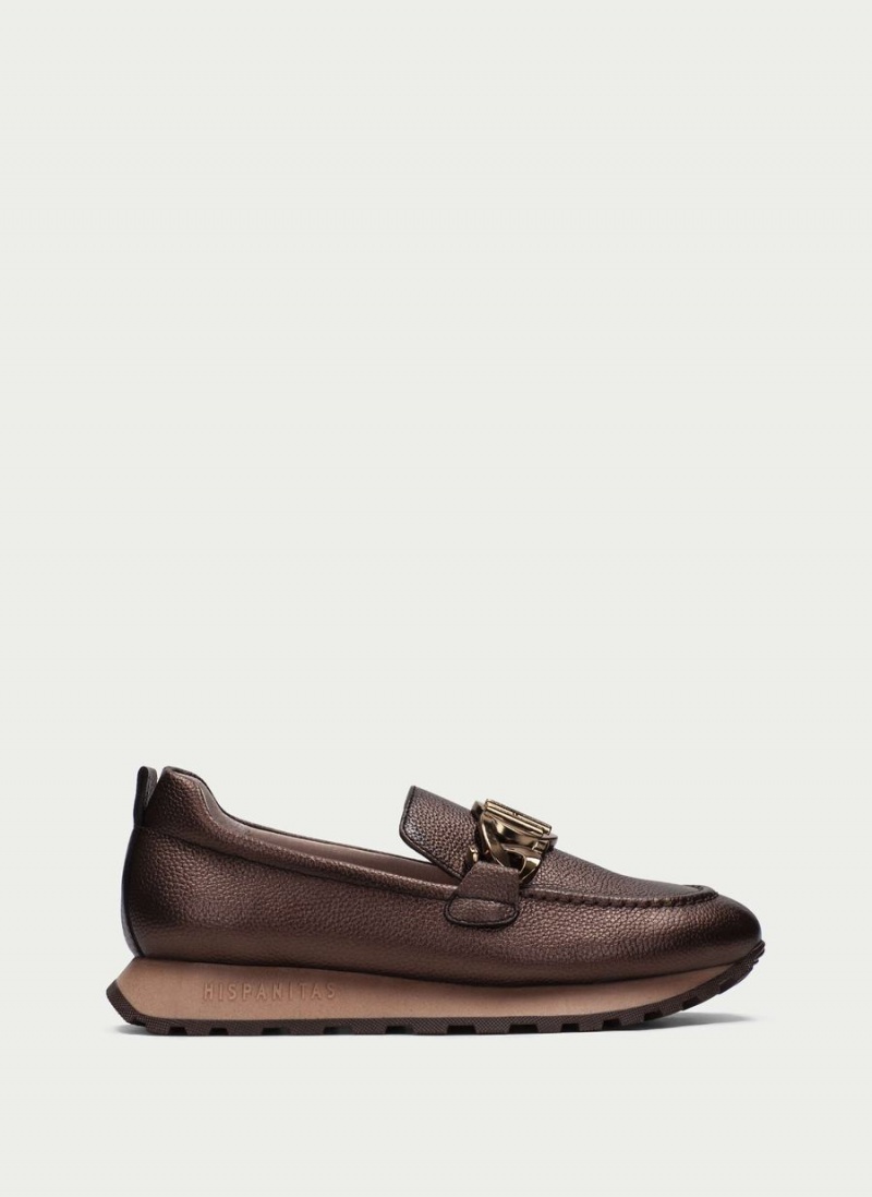 Hispanitas Loira Loafers Dame Brune | UET7793RQ